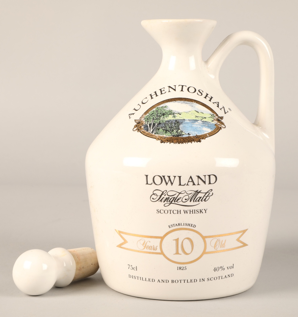 Auchentoshan Lowland single malt 10 year old  Scotch Whisky, 1989, in stoneware decanter, 75cl, - Image 5 of 8