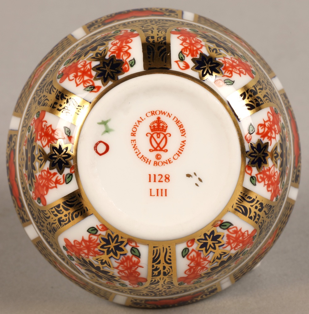 Royal Crown Derby miniature tea service in the imari pattern, comprising of teapot, sugar bowl, - Image 13 of 23