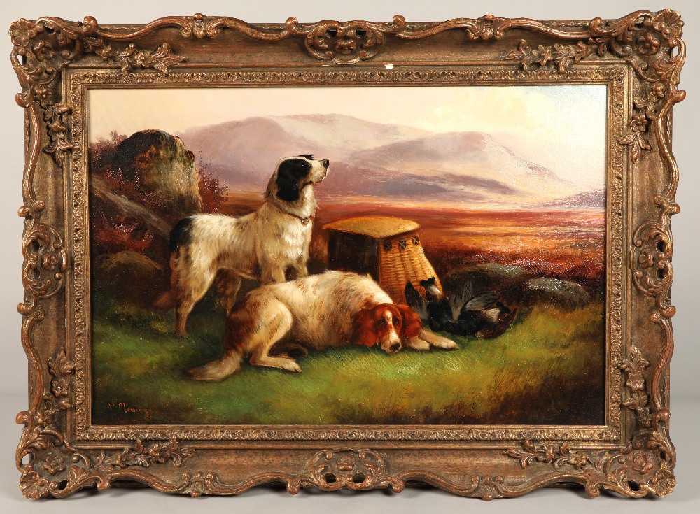 Robert Cleminson (British 1844-1903) Gilt framed oil on canvas, Signed lower left, Relined Two gun - Image 2 of 4