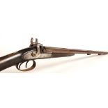19th century Earl & Co percussion double barrel shotgun,116cm long.