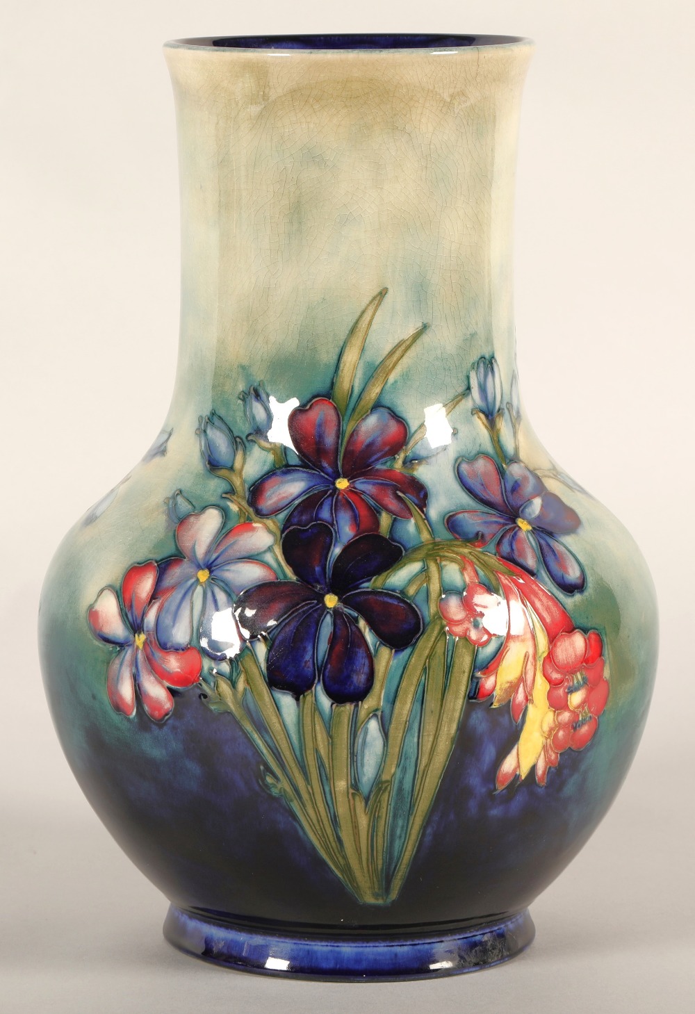 Moorcroft pottery vase, decorated in the Spring flowers pattern, impressed marks, signed in blue, - Image 9 of 11