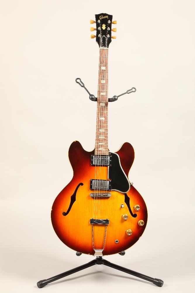 Gibson ES-335 TD guitar, circa 1965, stamped on the back of the headstock 350035, with further