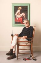 Jack Vettriano OBE (Scottish born 1951) , framed limited edition photograph of the artist, signed