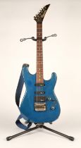 Charvette Charvel blue electric guitar,