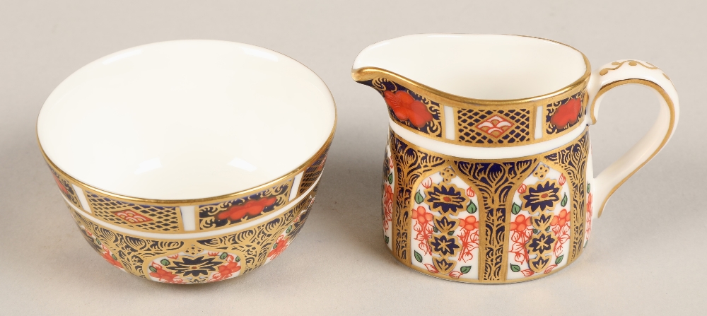 Royal Crown Derby miniature tea service in the imari pattern, comprising of teapot, sugar bowl, - Image 10 of 23