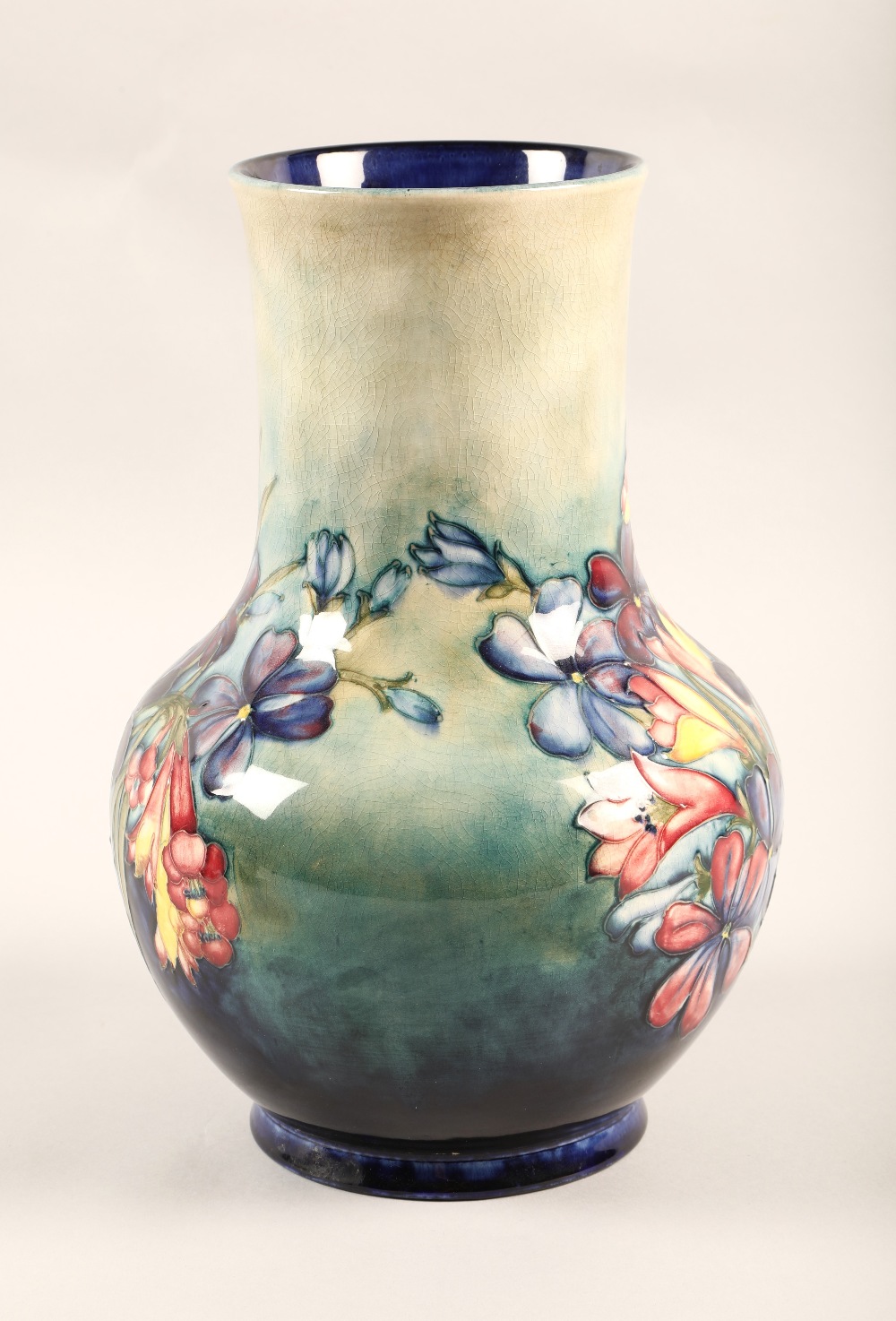 Moorcroft pottery vase, decorated in the Spring flowers pattern, impressed marks, signed in blue, - Image 5 of 11