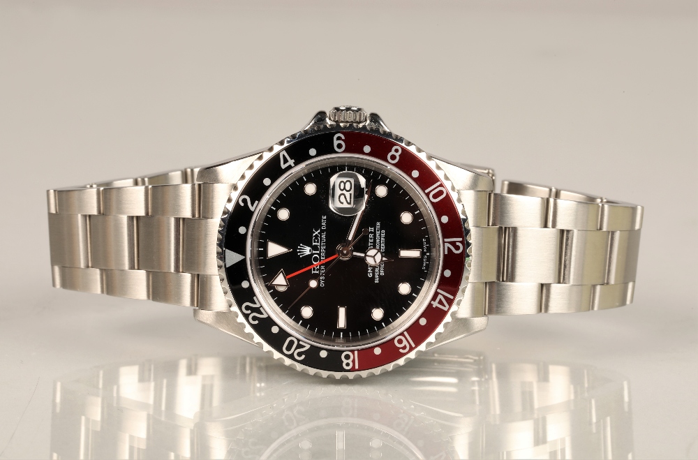 Rolex Oyster Perpetual Date GMT Master II 'Coke' Superlative Chronometer stainless steel wristwatch,