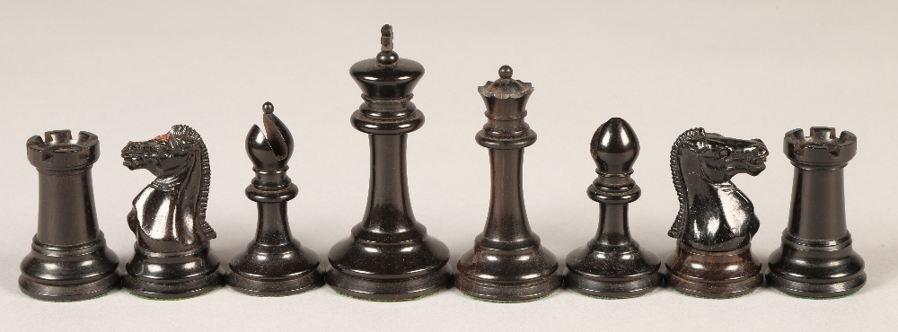 Jaques of London 19th century boxwood and ebony chess set - Image 3 of 24