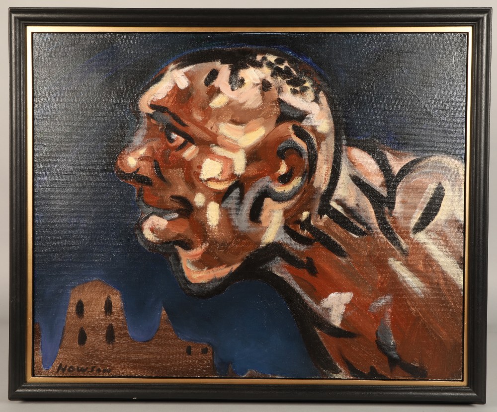 Peter Howson OBE (Scottish born 1958) ARR Framed oil on canvas, signed, titled to stretcher ”Head - Image 2 of 5