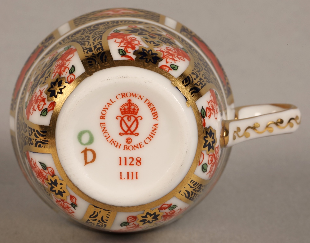 Royal Crown Derby miniature tea service in the imari pattern, comprising of teapot, sugar bowl, - Image 18 of 23