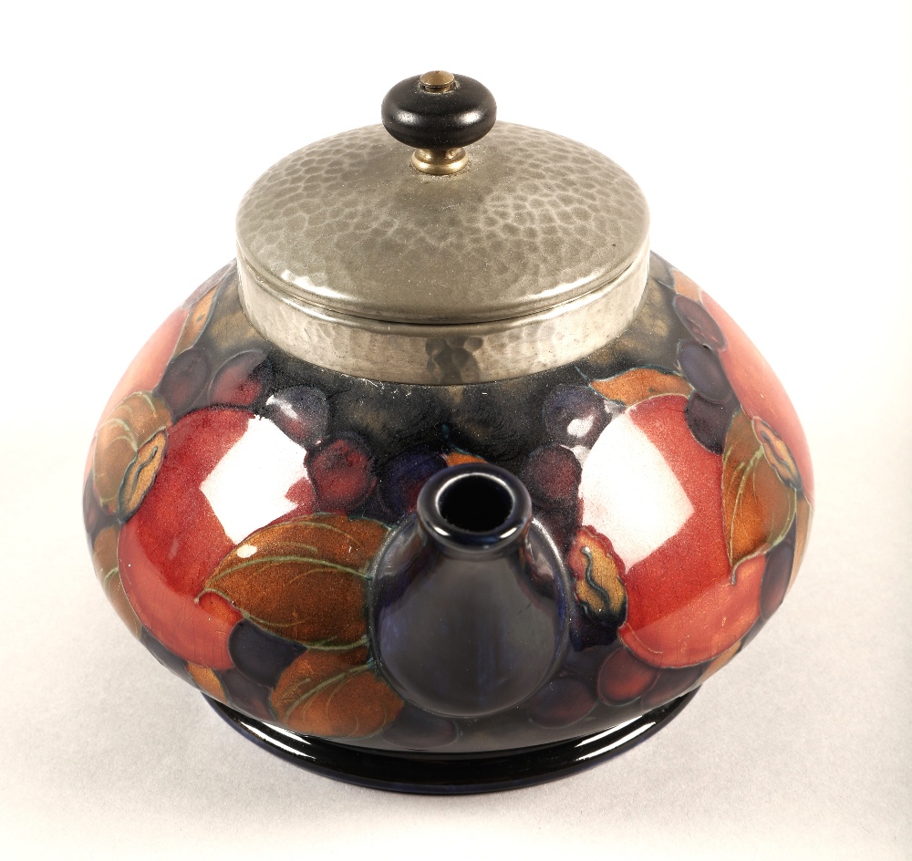 Moorcroft pottery Tudric pewter three piece tea service, pomegranate pattern designed by William - Image 19 of 22