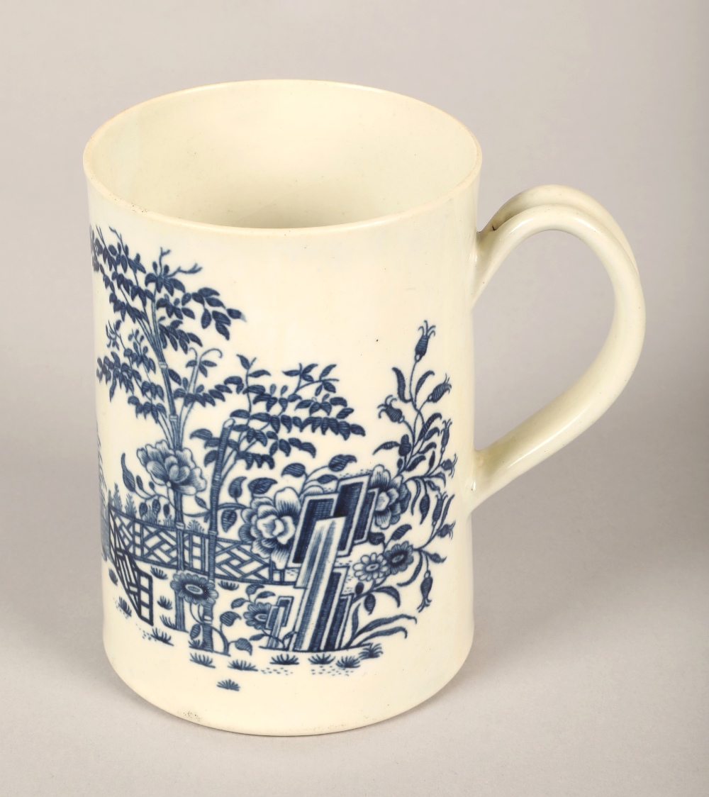 18th century Worcester Plantation pattern tankard height 12cm. - Image 2 of 16