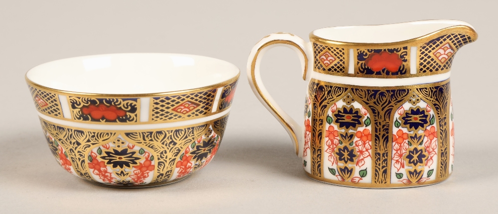 Royal Crown Derby miniature tea service in the imari pattern, comprising of teapot, sugar bowl, - Image 12 of 23