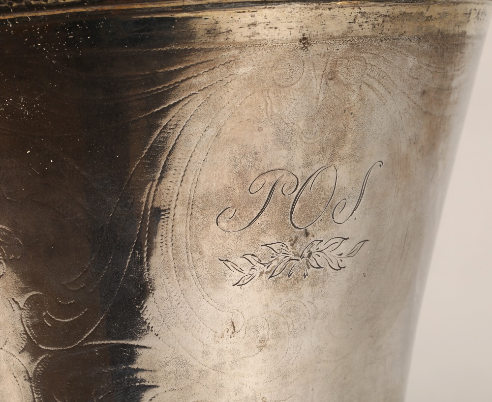 Continental silver flared vase, 22 cm high, 469 grams. - Image 11 of 14