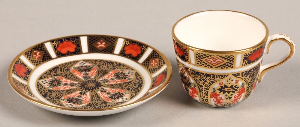 Royal Crown Derby miniature tea service in the imari pattern, comprising of teapot, sugar bowl, - Image 16 of 23