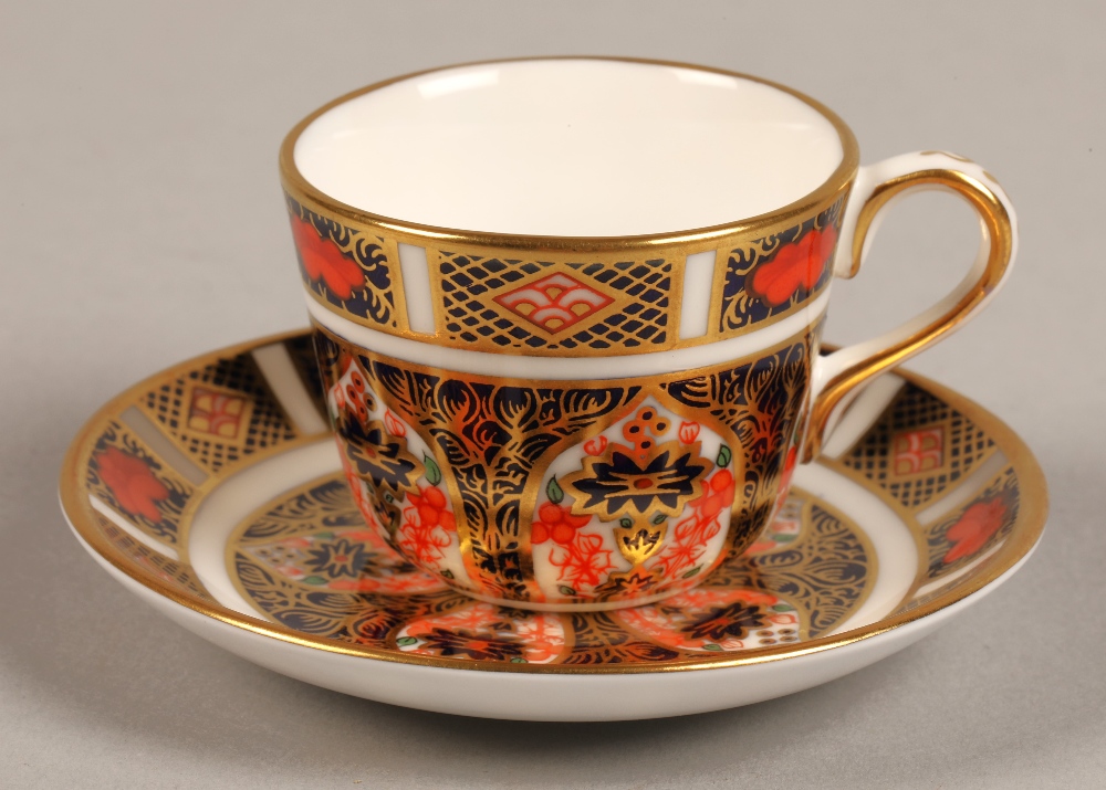 Royal Crown Derby miniature tea service in the imari pattern, comprising of teapot, sugar bowl, - Image 15 of 23