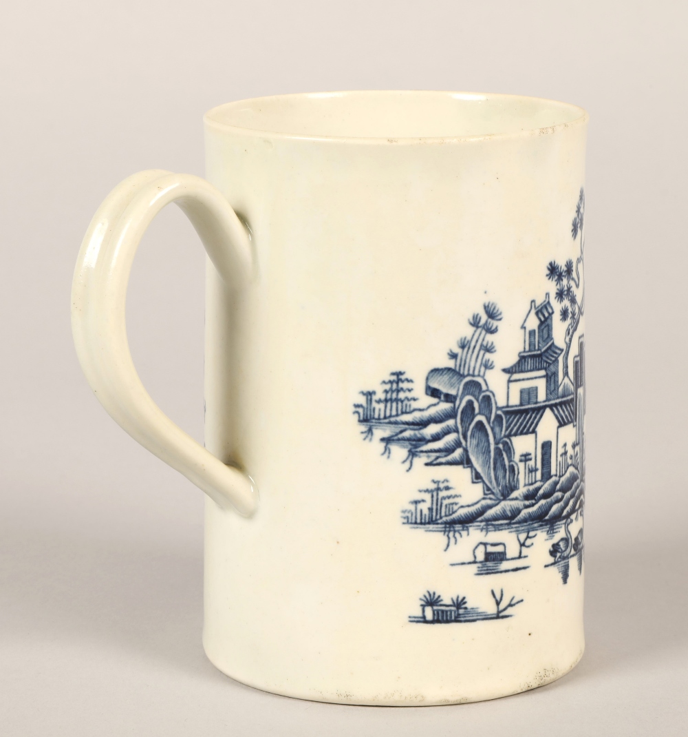 18th century Worcester Plantation pattern tankard height 12cm. - Image 5 of 16