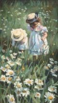 Sherree Valentine-Daines (British Born 1959) ARR Framed oil on board, signed with initials, "Two