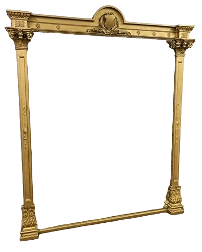 19th century gilt framed overmantel mirror.