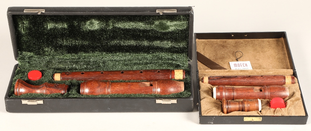 Moeck Descant recorder, no 429 in box with Ariel treble recorder in fitted box (2)