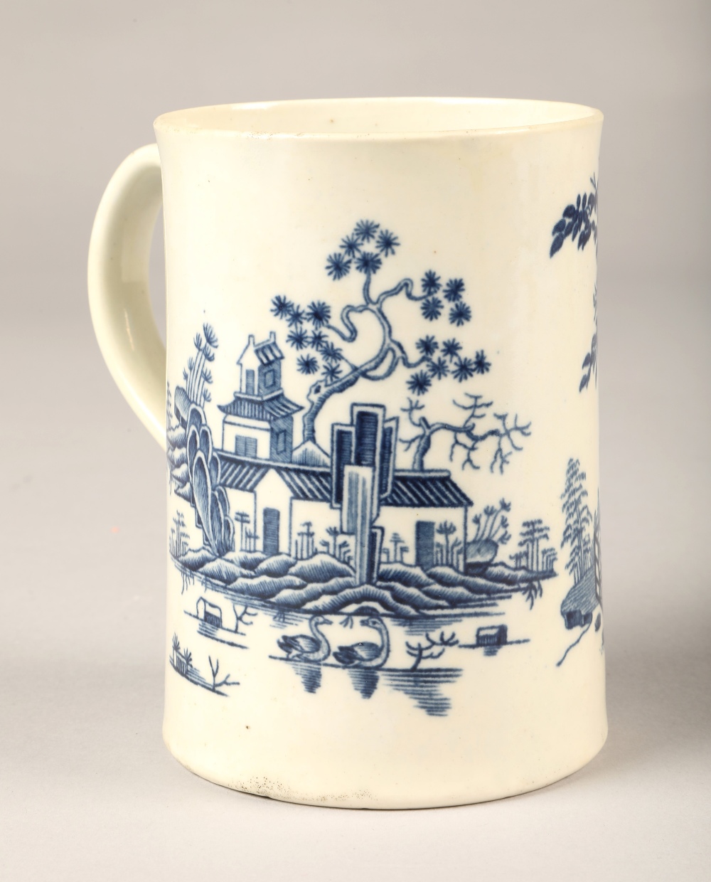 18th century Worcester Plantation pattern tankard height 12cm. - Image 14 of 16