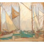 Alexander Graham Munro R.S.W. (1903 - 1985) Framed pastel - signed and inscribed 'St Tropez' 39cm