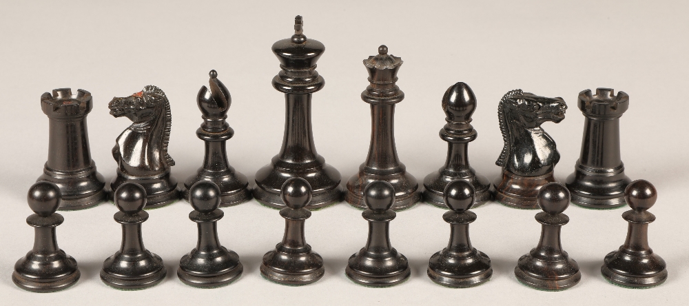 Jaques of London 19th century boxwood and ebony chess set - Image 2 of 24