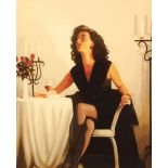 Jack Vettriano OBE  (Scottish born 1951) , framed limited edition print, signed lower right , "Table