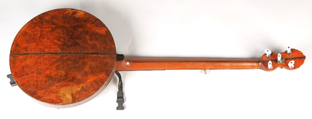 J E Dallas & Son 5-string Banjo, 22 nickel frets to body, Jedson on the headstock, Birds eye maple - Image 2 of 7