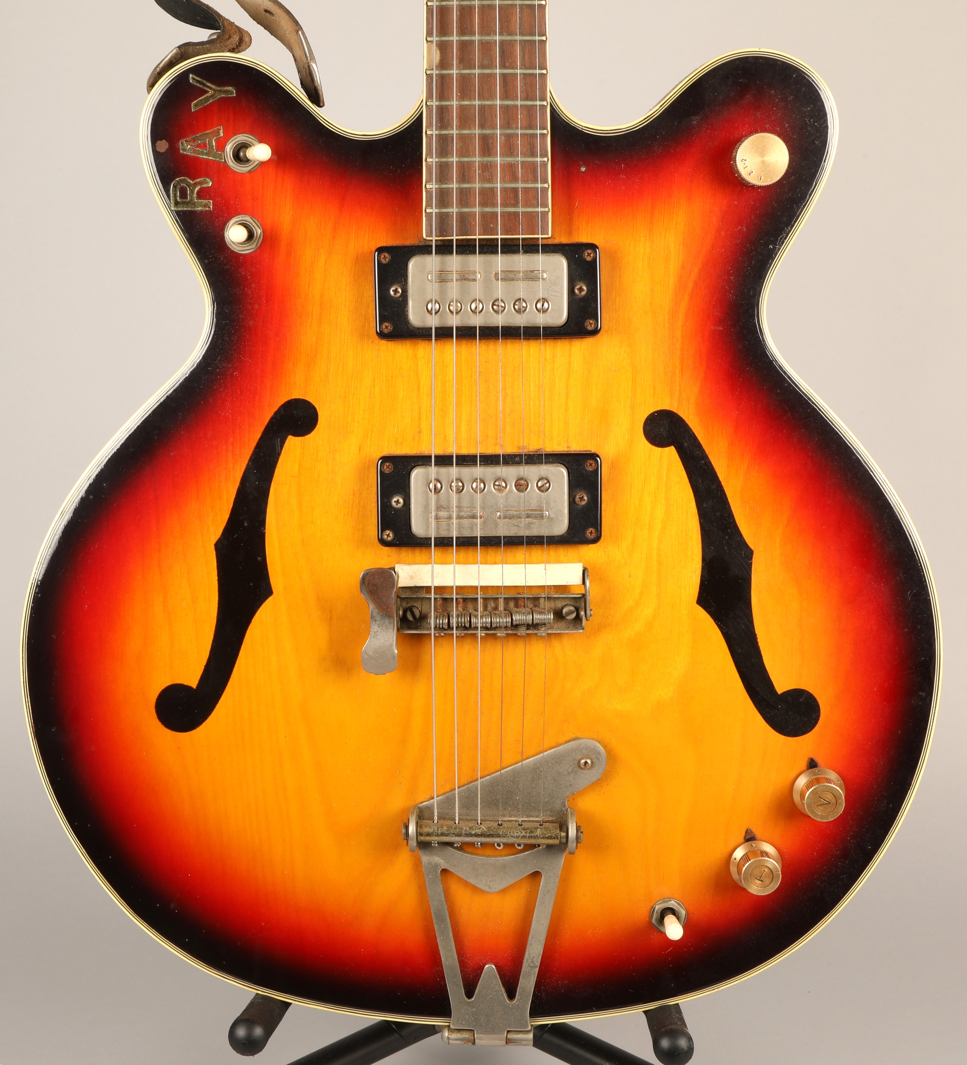 Vox VG 6 semi - acoustic electric guitar, circa 1970, - Image 2 of 13