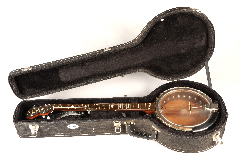 J E Dallas & Son 5-string Banjo, 22 nickel frets to body, Jedson on the headstock, Birds eye maple - Image 7 of 7