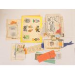 Ephemera.  A bundle of assorted ephemera incl. chromolitho & col. gift cards, bookmarks, advertising