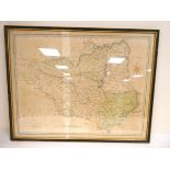 CARY J.   A Map of Durham From the Best Authorities. Antique eng. map, hand col. in outline. 17" x