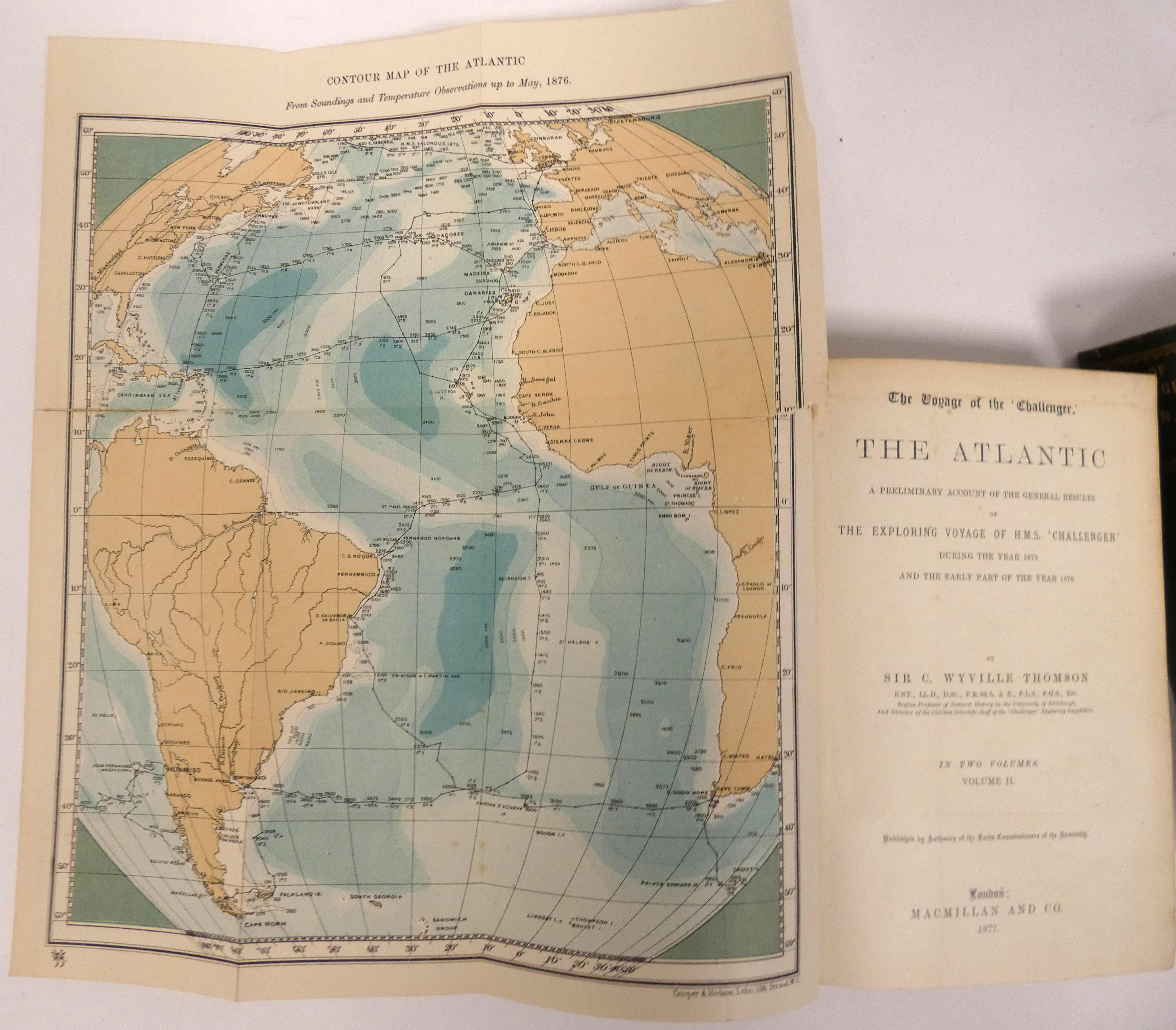 WYVILLE THOMSON SIR C.  The Voyage of the Challenger, the Atlantic, A Preliminary Account of the - Image 7 of 8