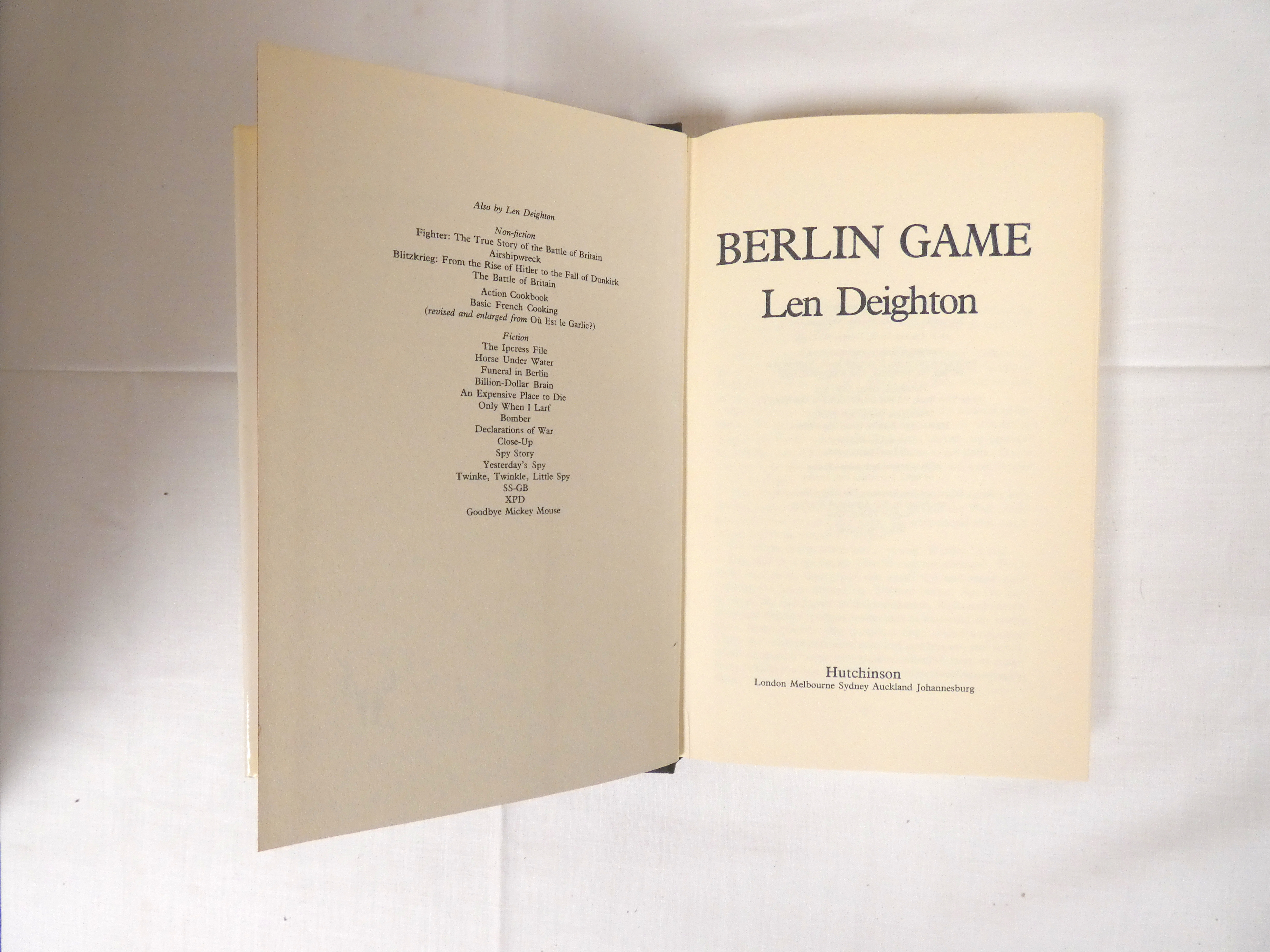 DEIGHTON LEN.  1st eds. in d.w's of the trilogy -  Berlin Game, Mexico Set & London Match. - Image 2 of 4