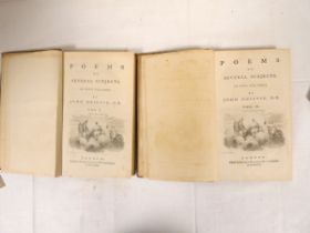 OGILVIE JOHN.  Poems on Several Subjects. 2 vols. Eng. title vignette. Tree calf, gilt backs,