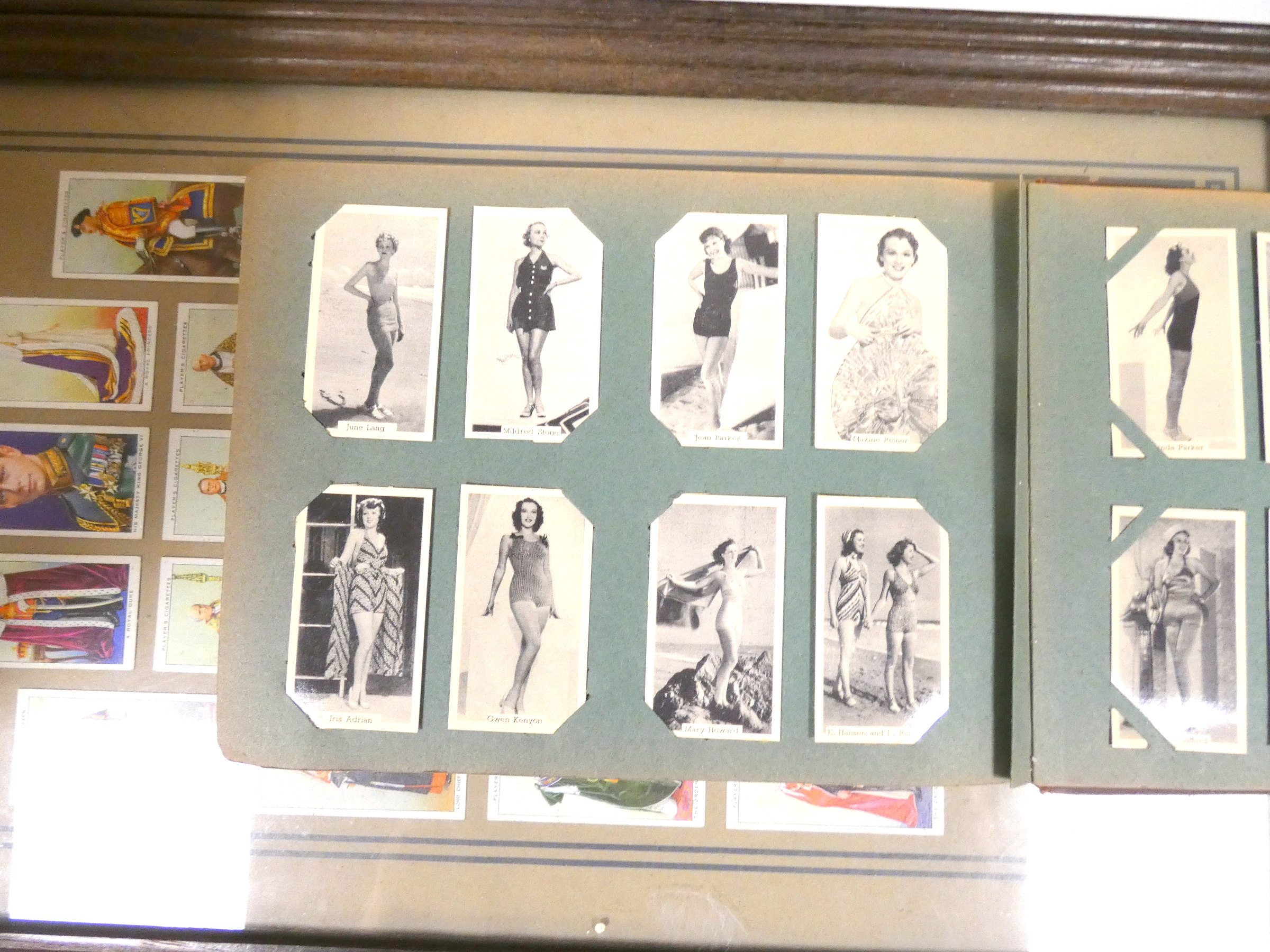 Cigarette Cards.  Framed set of Player's cards of 1936 Coronation costume; an album of loose mounted - Image 2 of 9