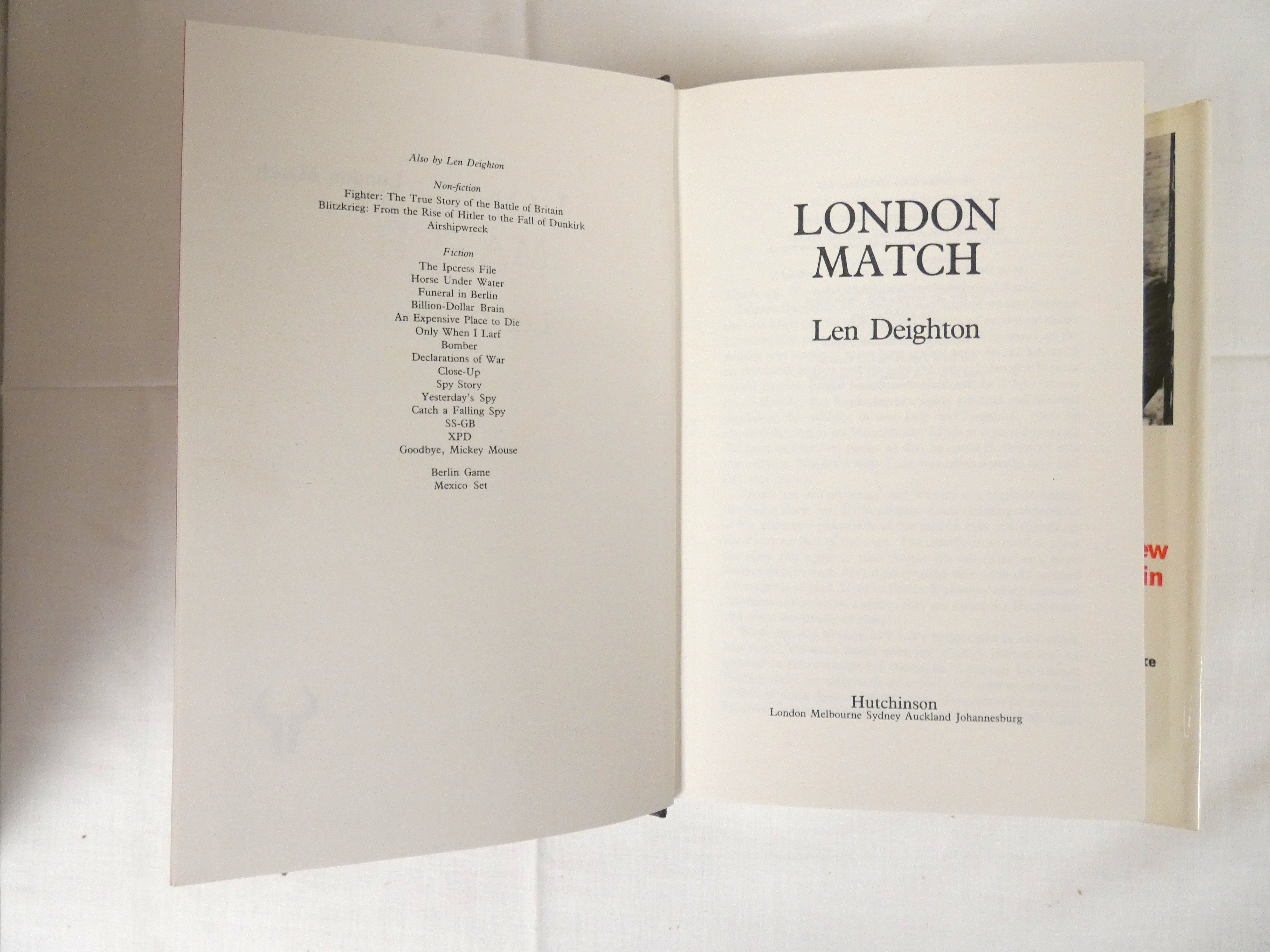 DEIGHTON LEN.  1st eds. in d.w's of the trilogy -  Berlin Game, Mexico Set & London Match. - Image 3 of 4