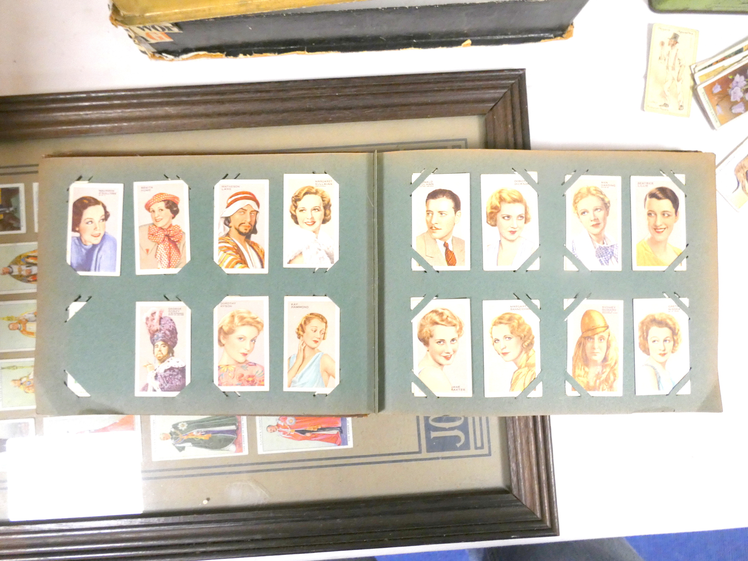 Cigarette Cards.  Framed set of Player's cards of 1936 Coronation costume; an album of loose mounted - Image 7 of 9