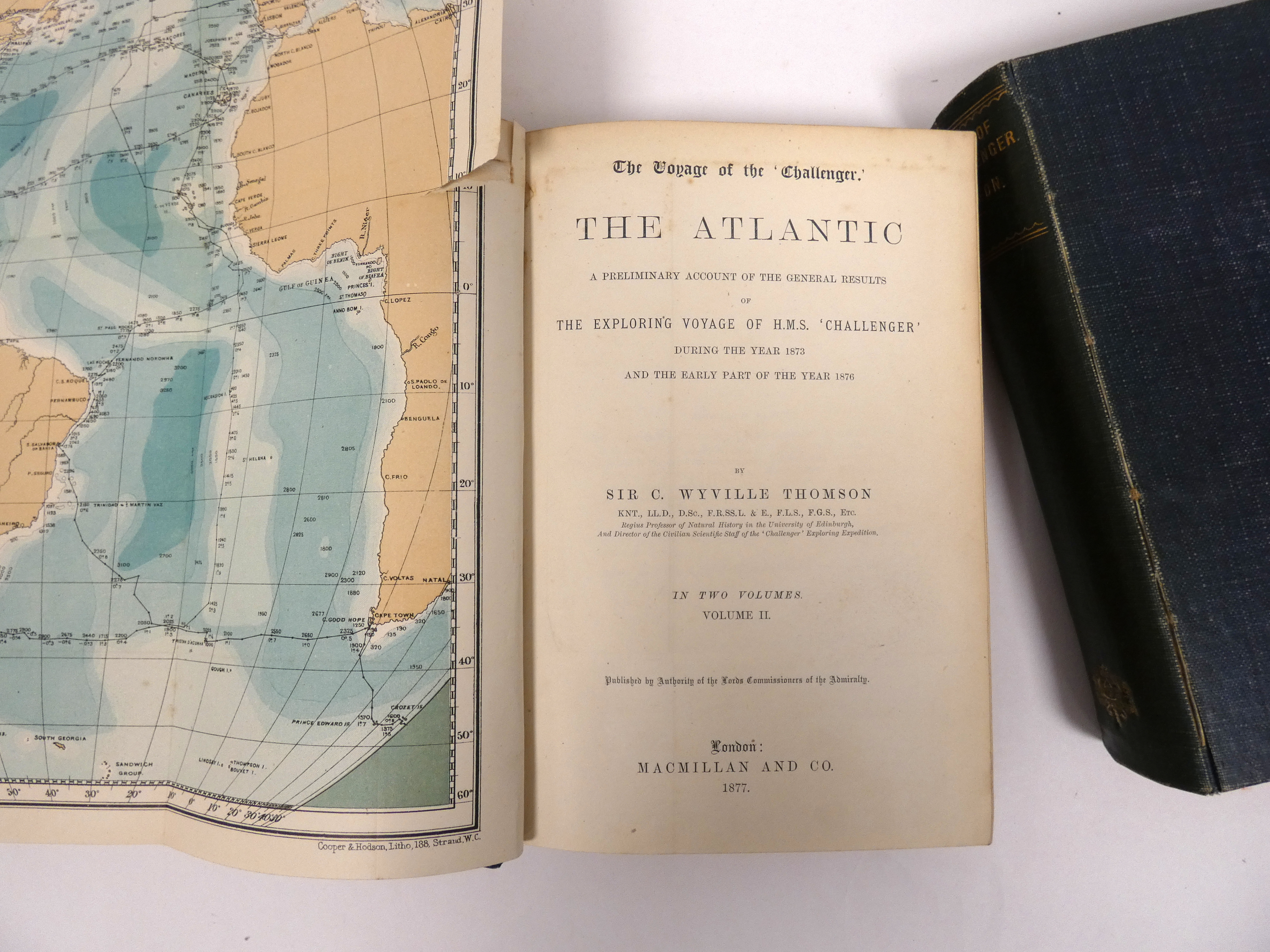 WYVILLE THOMSON SIR C.  The Voyage of the Challenger, the Atlantic, A Preliminary Account of the - Image 8 of 8