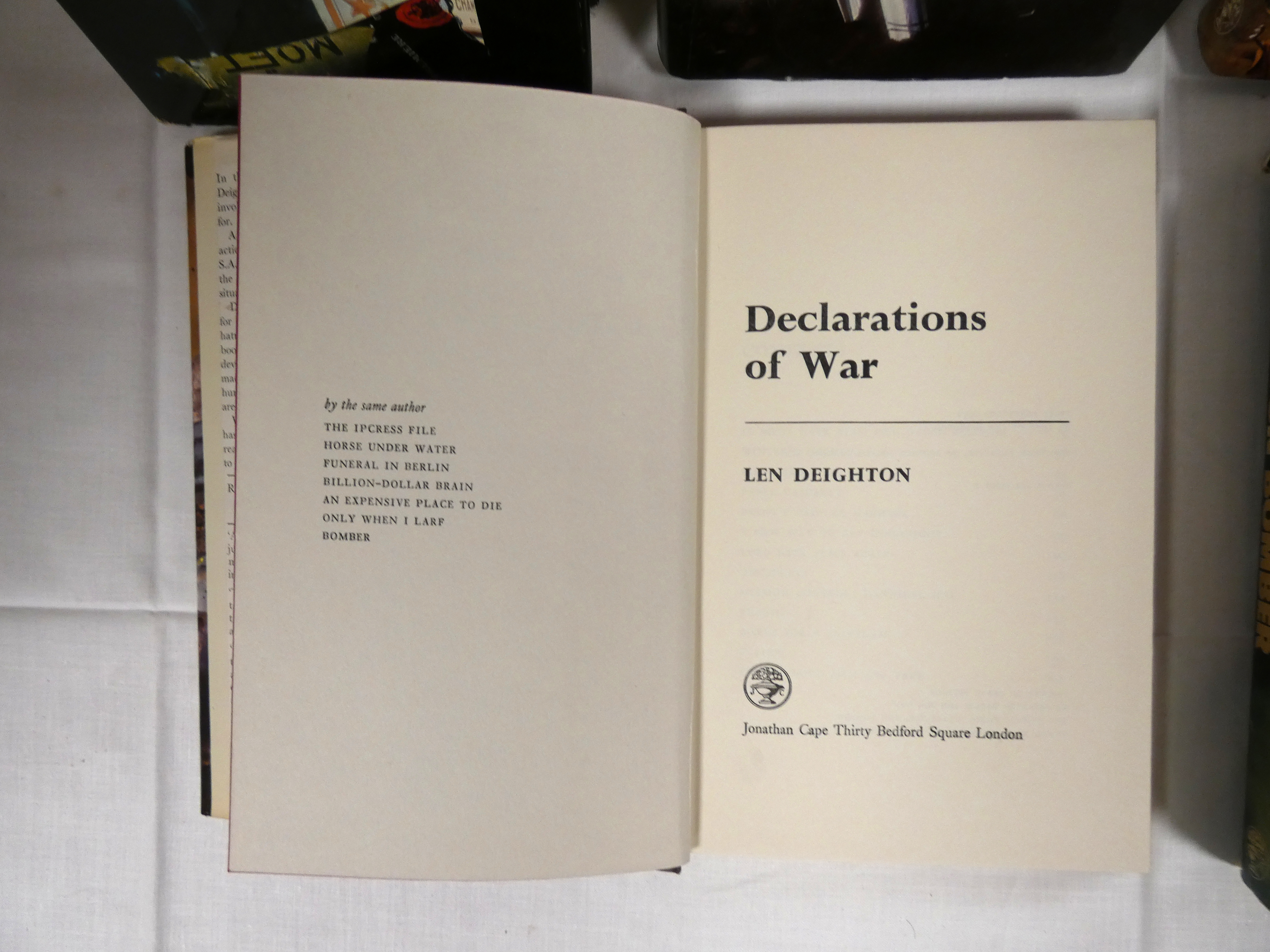 DEIGHTON LEN.  6 1st eds. in d.w's, Bomber, Declarations of War, Spy Story, Yesterday's Spy, Twinkle - Bild 2 aus 3