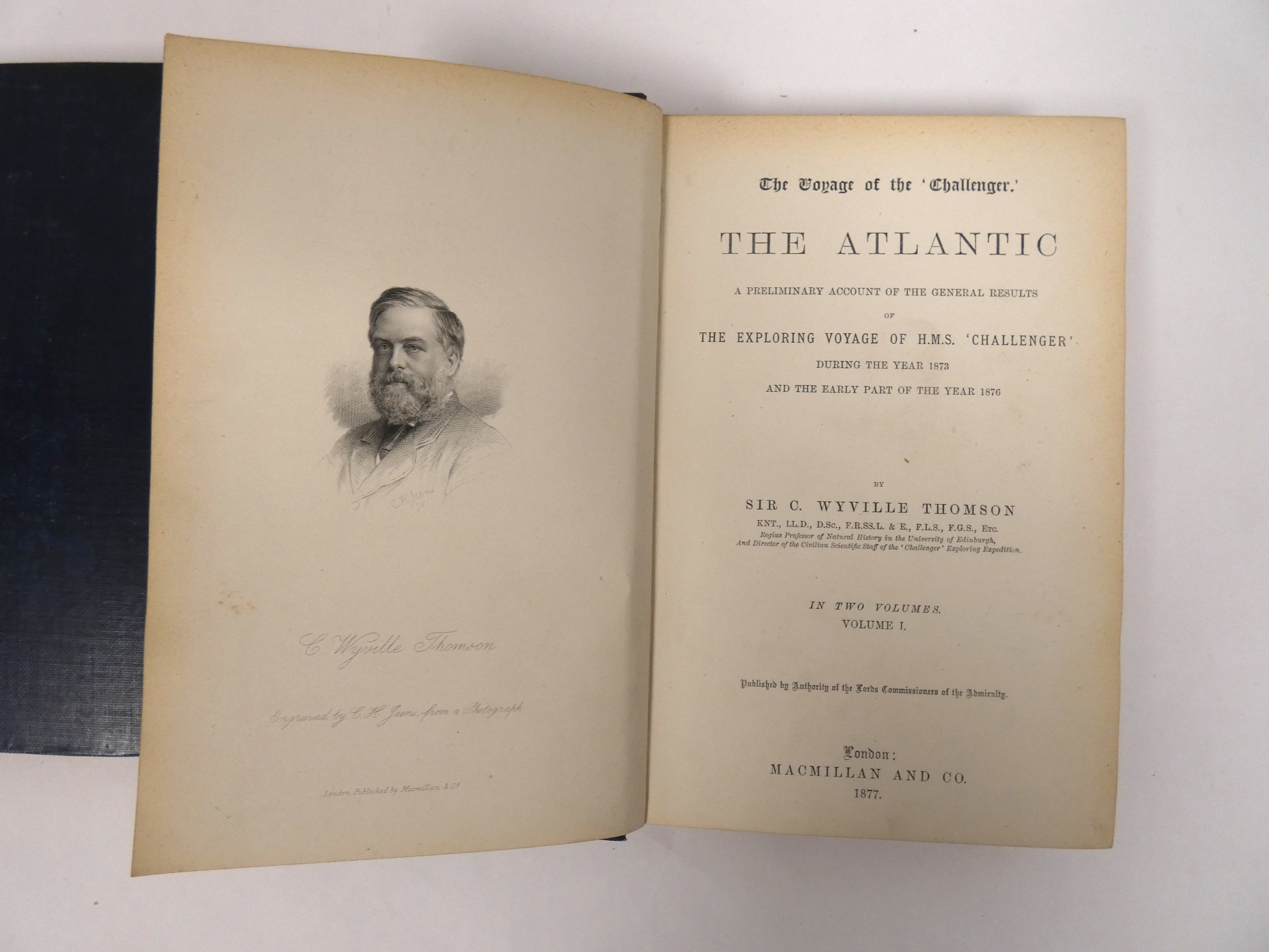 WYVILLE THOMSON SIR C.  The Voyage of the Challenger, the Atlantic, A Preliminary Account of the - Image 3 of 8