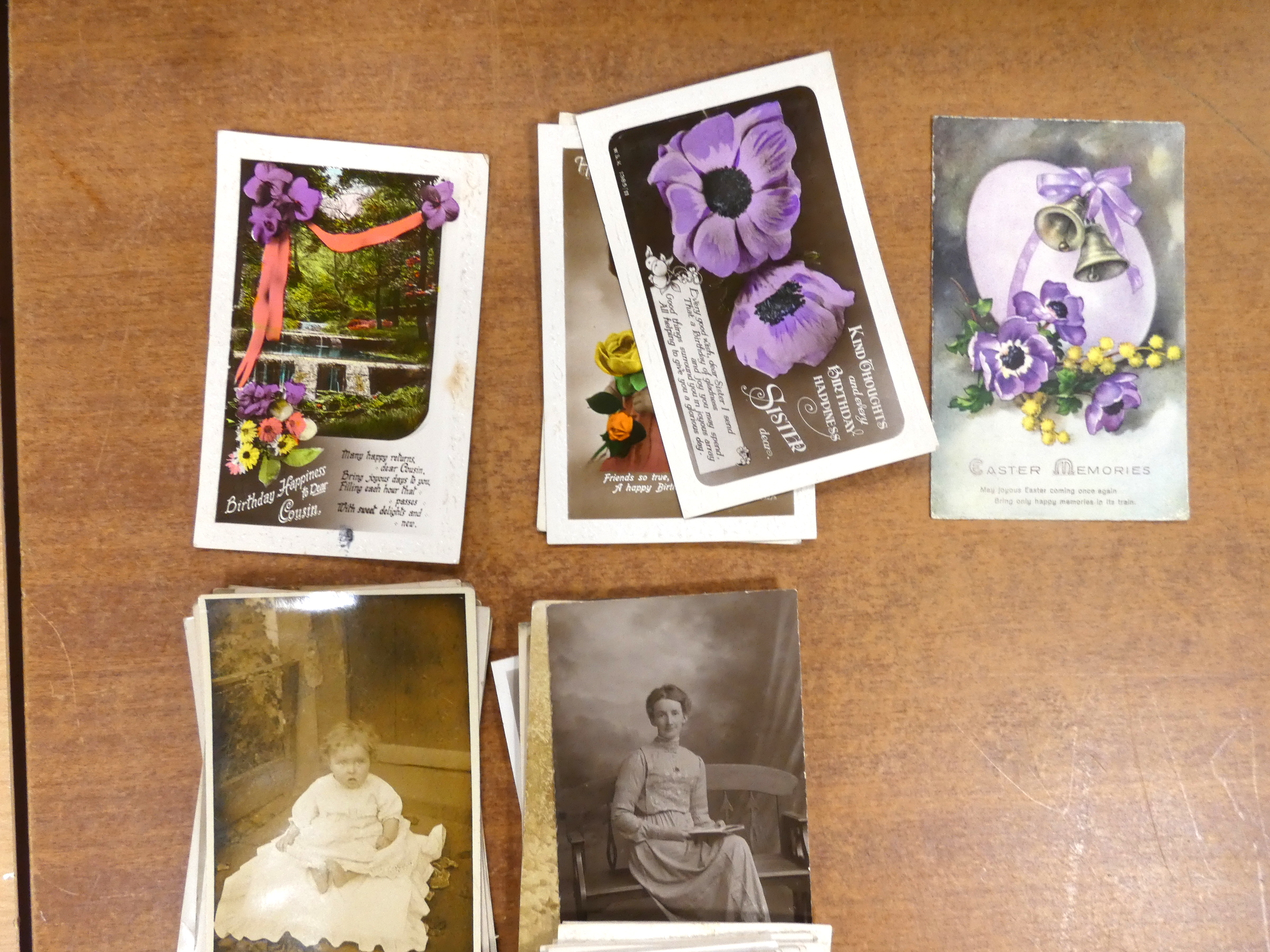 Postcards.  Approx. 75 old postcards, family photographs, a few military, topographical & many - Image 2 of 2