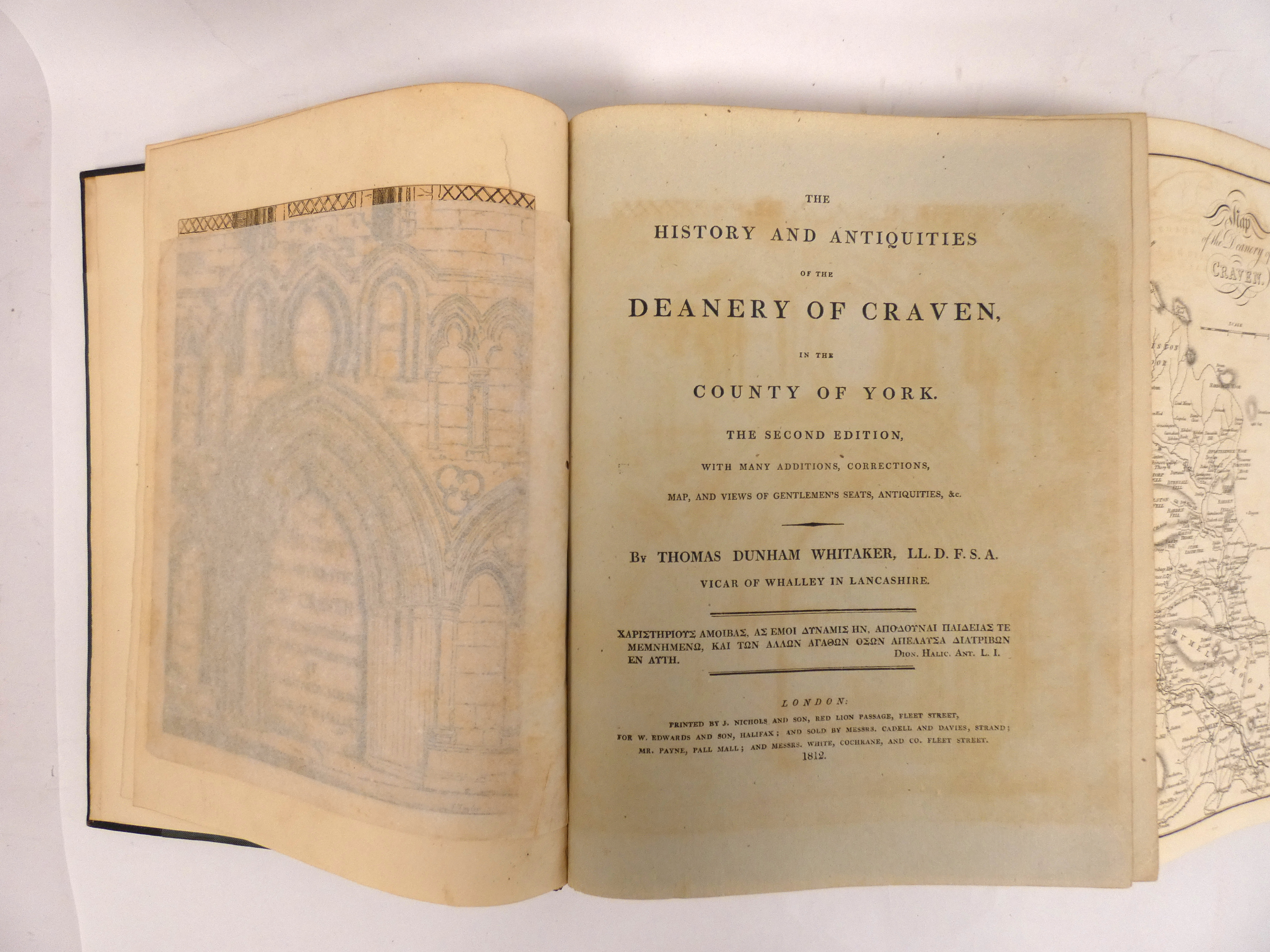 WHITAKER THOMAS D.  The History & Antiquities of Craven in the County of York. Tinted etched - Bild 2 aus 7