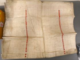PERTH & INVERNESS RAILWAY.  Parliamentary Contract. Very large fldg. vellum manuscript with many wax