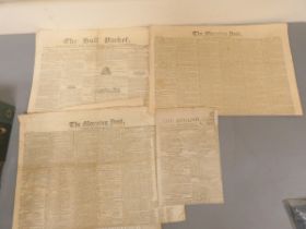Newspapers.  A carton of late 18th to mid 19th century original newspapers incl. The London