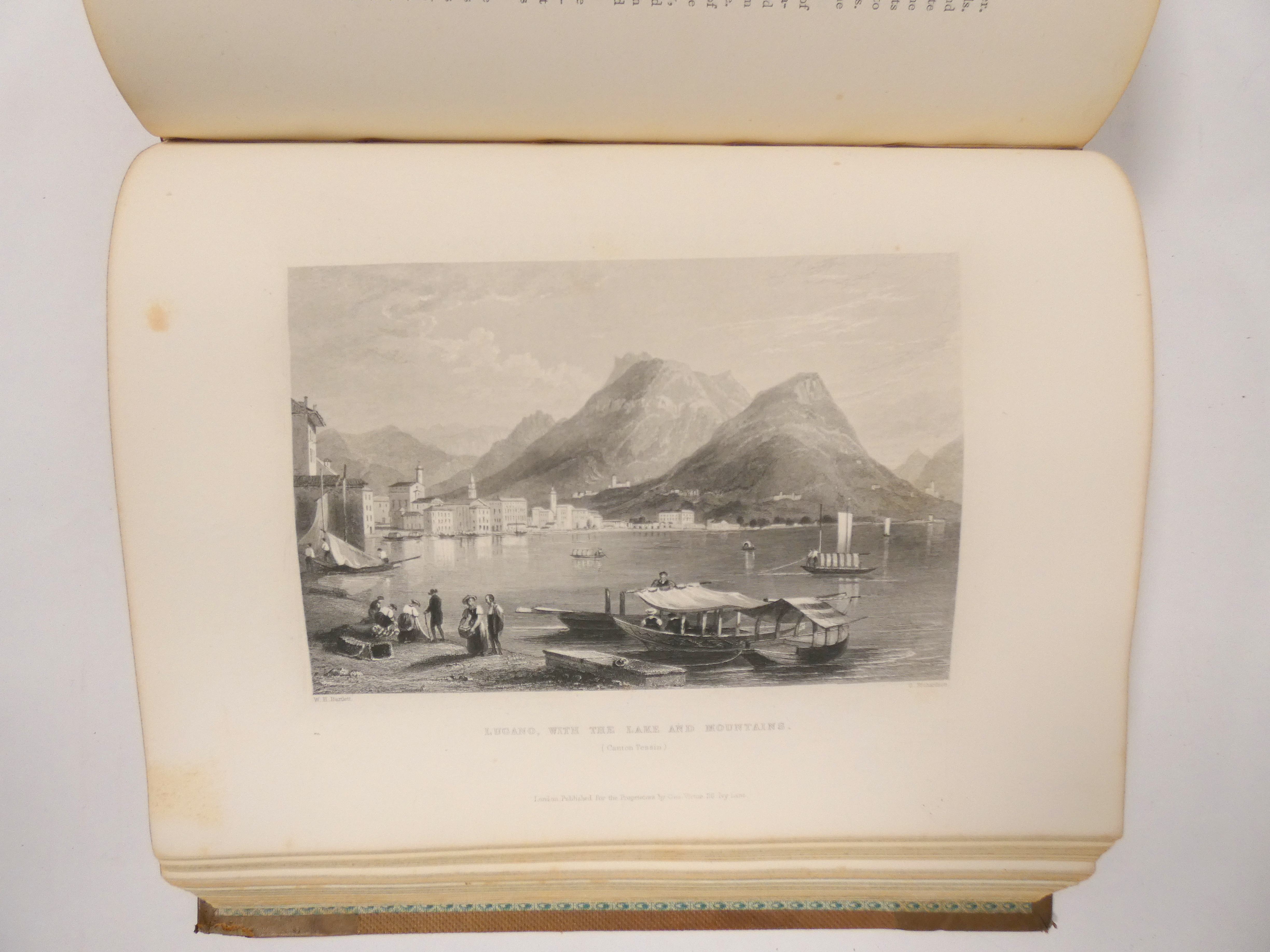 BEATTIE W. & BARTLETT W. H.  Switzerland Illustrated. 2 vols. in one. Port. frontis, fldg. eng. - Image 5 of 5