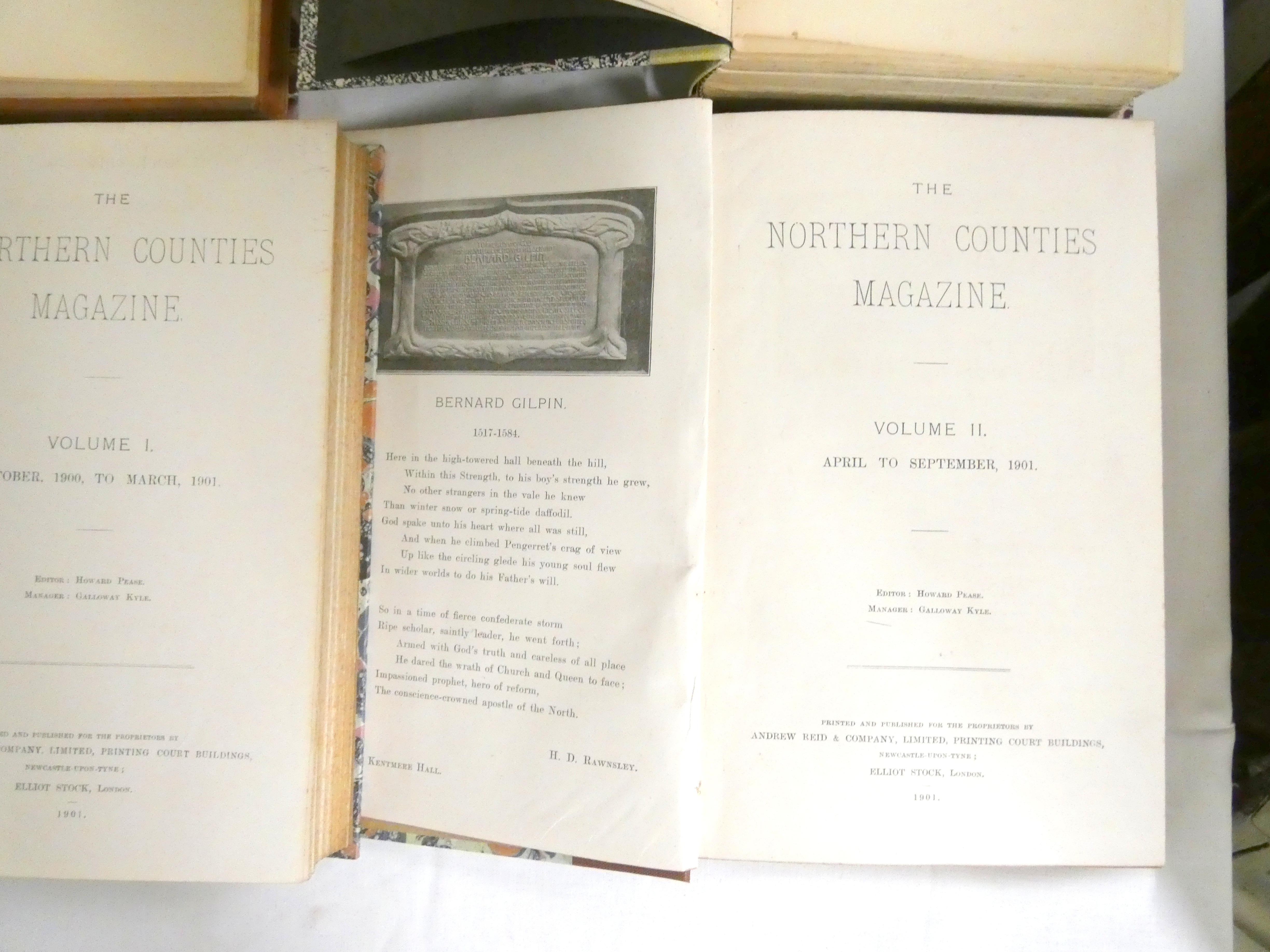 PEASE HOWARD (Ed).  The Northern Counties Magazine. Vols. 1 & 2. Illus. Rebound qtr. brown cloth. - Bild 2 aus 4