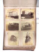 VICTORIAN PHOTOGRAPHS.  Album of 150 plus mainly sepia photographs, plate, half-plate & smaller,