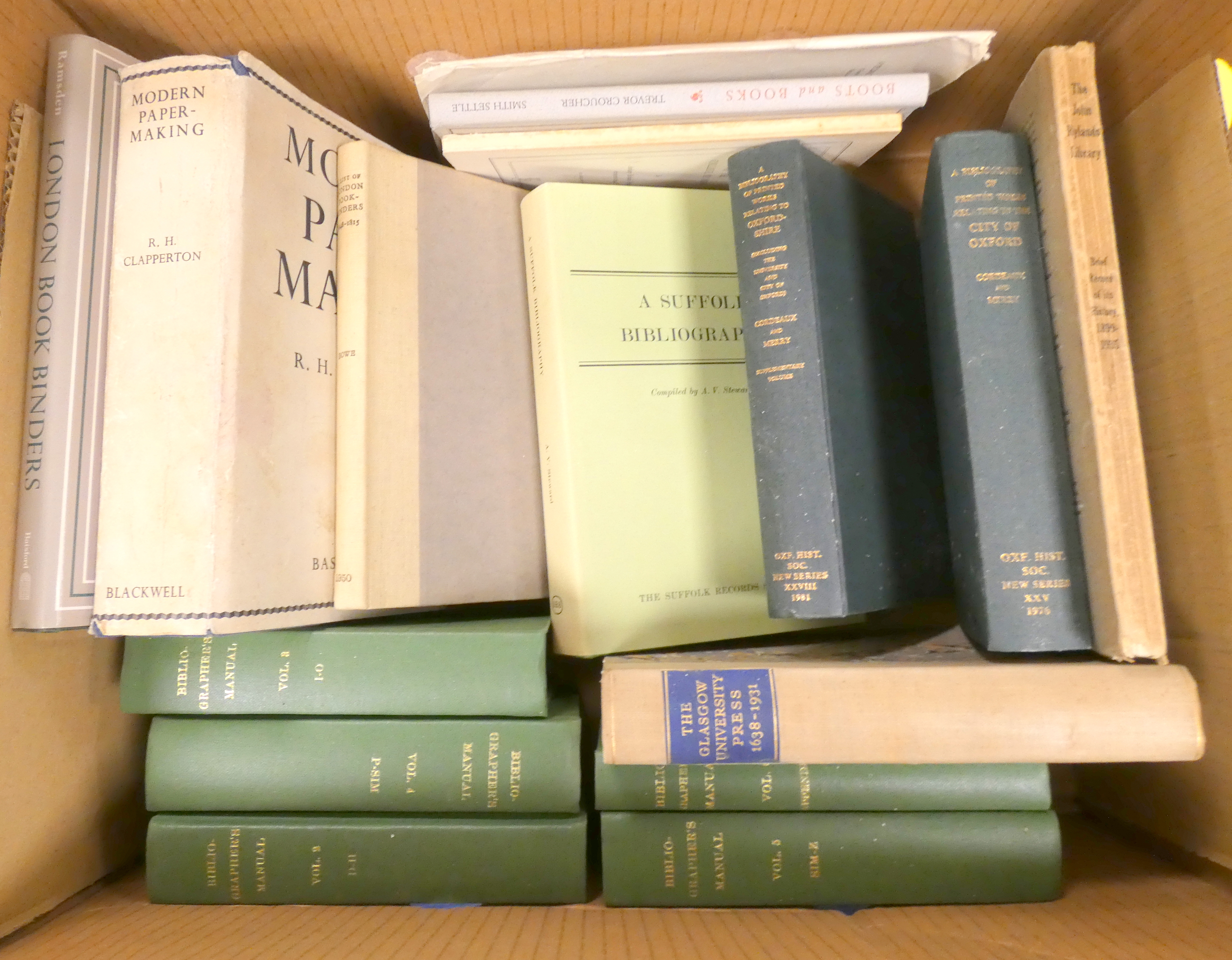 Books & Bibliography.  A large carton of various vols.